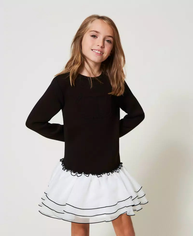 TWINSET KIDS GJ2021NERO-BIANCO