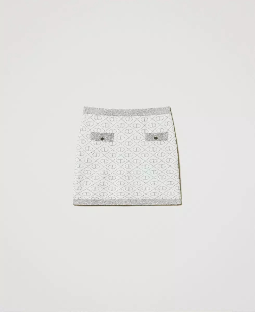 TWINSET KIDS GJ3064BIANCO-ARGENTO