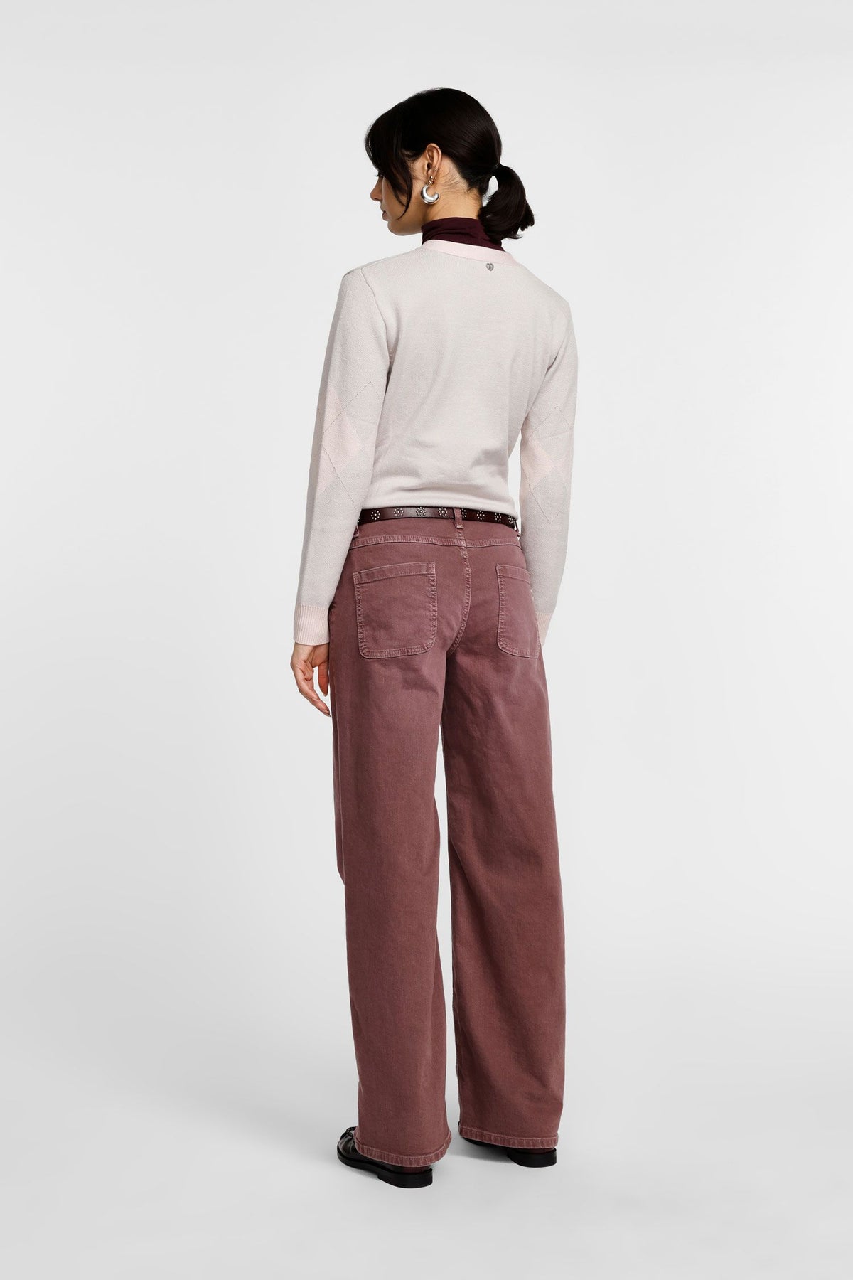 pantalone DONNA GAMBA LARGA VITA ALTA PURPLE PLEASE P3LAH02CCM PURPLE PLEASE