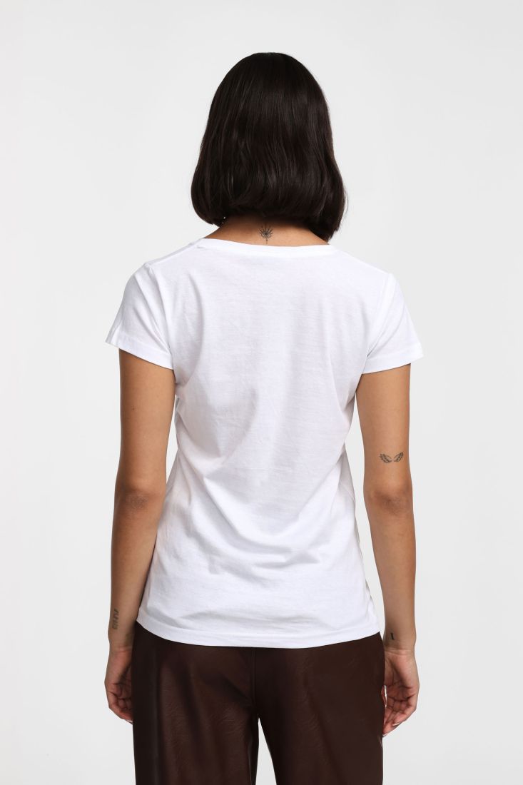 t-shirt DONNA REGULAR FIT GIROCOLLO CON stampa BIANCO PLEASE T7663P3C3 BIANCO PLEASE