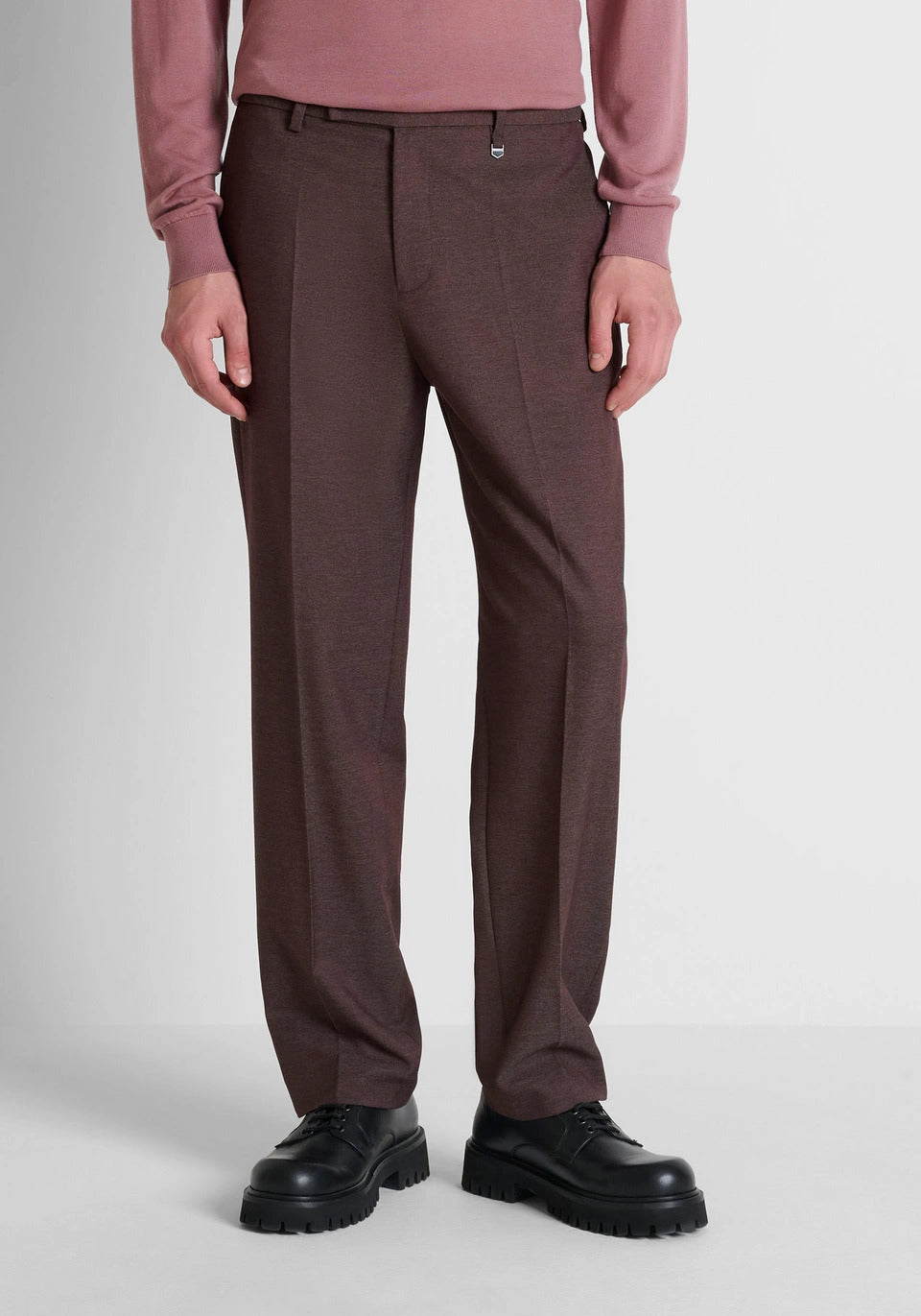 pantalone uomo modello evan relaxed fit in viscosa stretch caffè antony morato MMTS00074 CAFFÈ ANTONY MORATO
