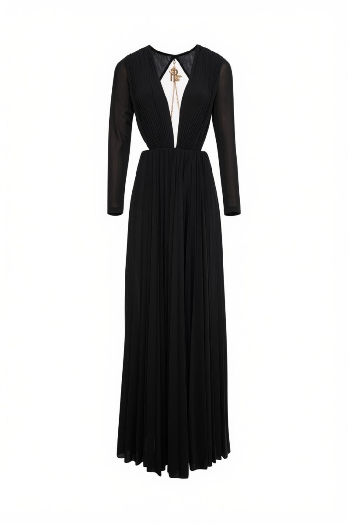 ABITO DONNA LUNGO IN LUREX CON SCOLLO NERO FRACOMINA FQ26WD3005W855F9 NERO FRACOMINA