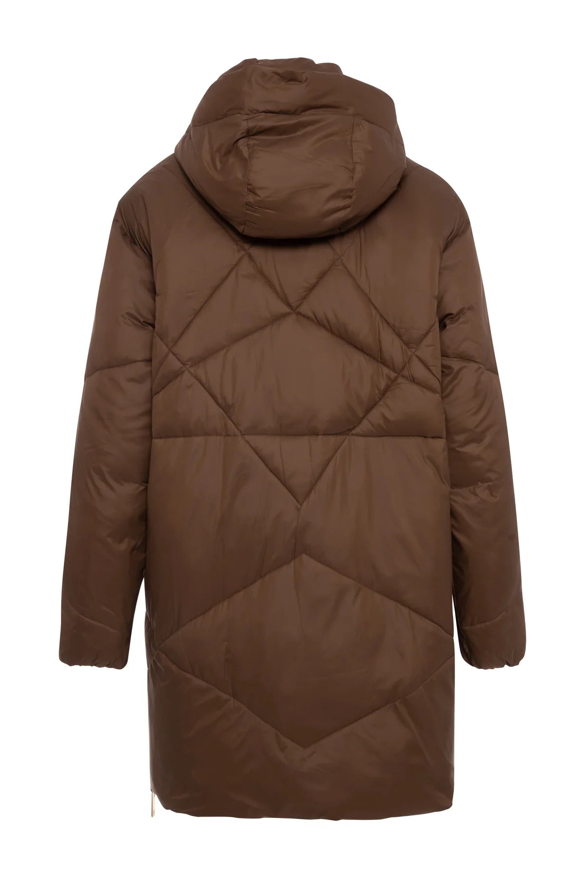 PIUMINO DONNA CON CAPPUCCIO MARRONE FRACOMINA FR26WC3017O46401-I49 MARRONE FRACOMINA