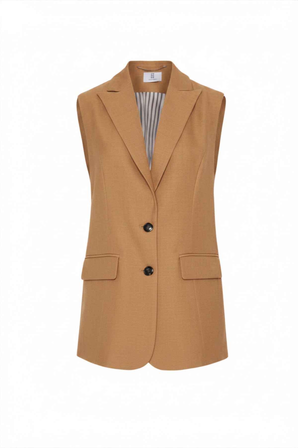 GILET donna regilar lungo monopetto cammello fracomina FR26WJ5006W81301 CAMMELLO FRACOMINA