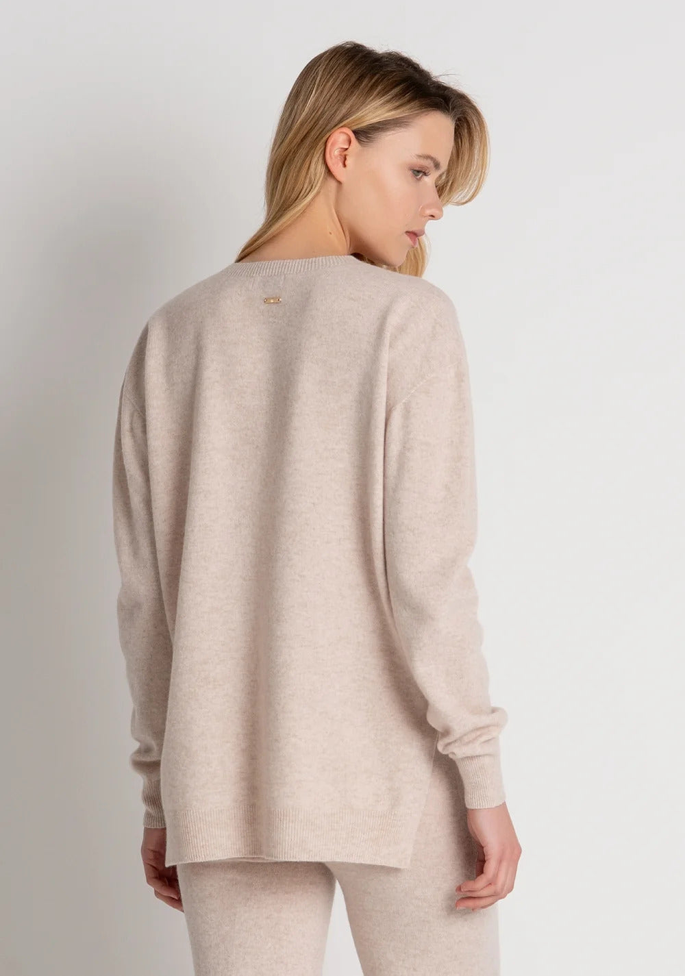 maglia donna girocollo in lana panna fracomina FR26WT7006K47301 PANNA FRACOMINA