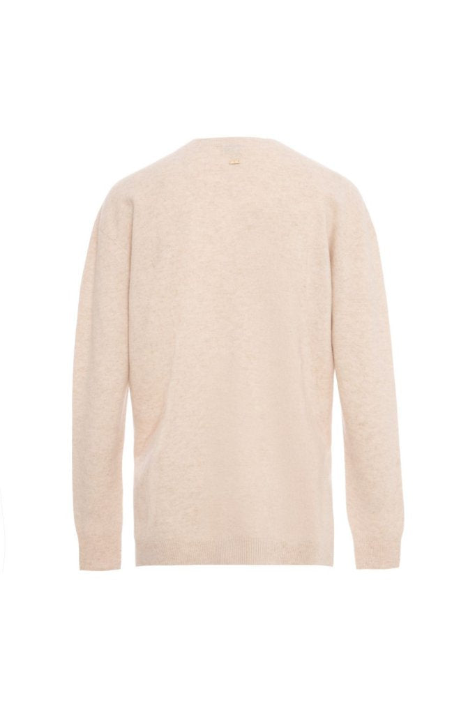 maglia donna girocollo in lana panna fracomina FR26WT7006K47301 PANNA FRACOMINA