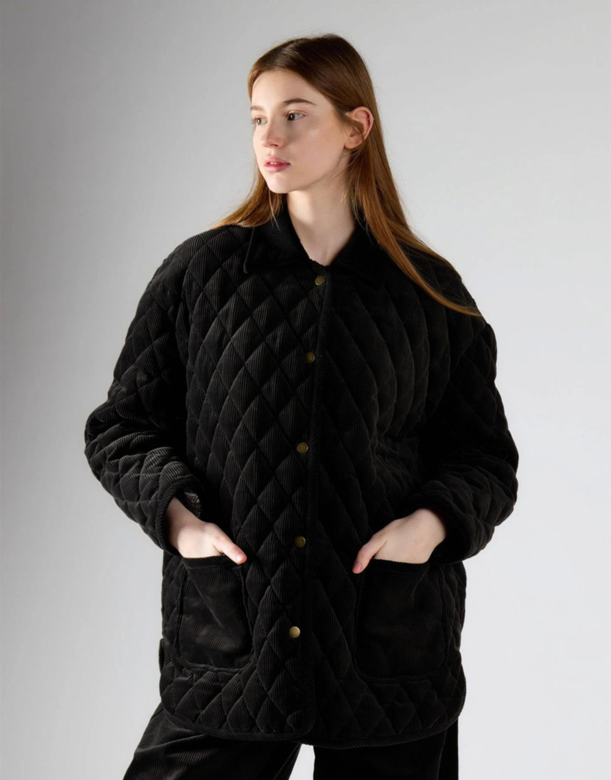 GIUBBINO DONNA IMBOTTITO CON COLLETTO NERO GLANOROUS AN5876 BLACK GLAMOROUS