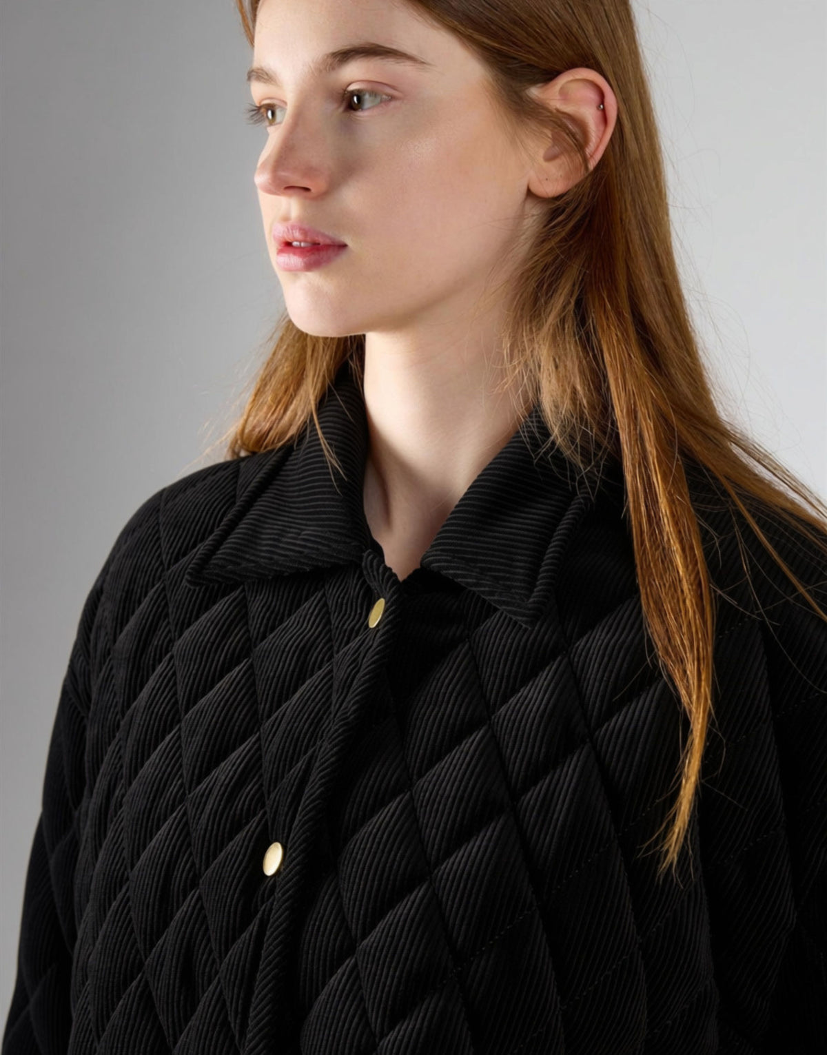 GIUBBINO DONNA IMBOTTITO CON COLLETTO NERO GLANOROUS AN5876 BLACK GLAMOROUS