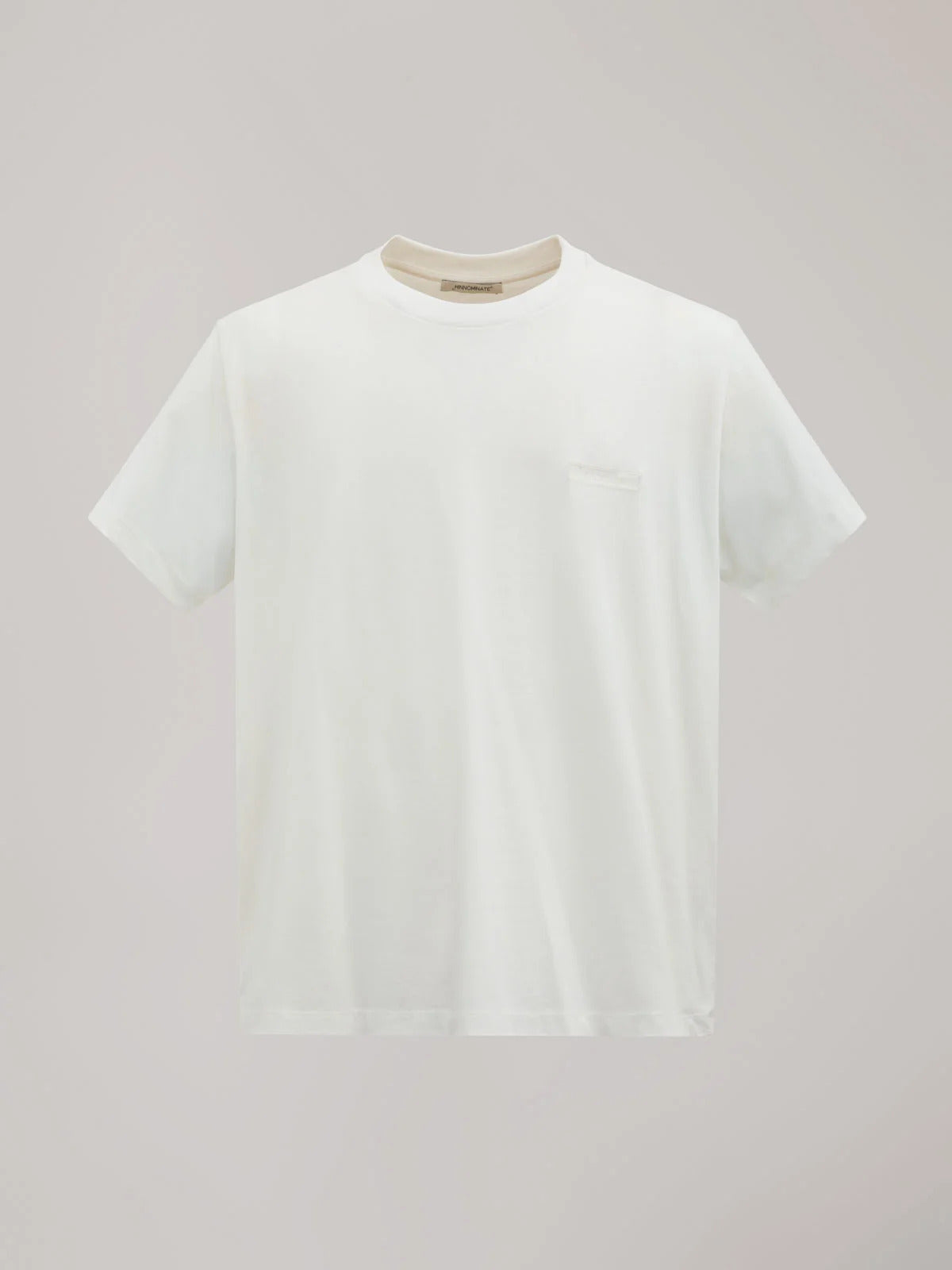 T-SHIRT UOMO GIROCOLLO IN JERSEY CON LOGO BIANCO HINNOMINATE HMABM01635 OFF WHITE HINNOMINATE
