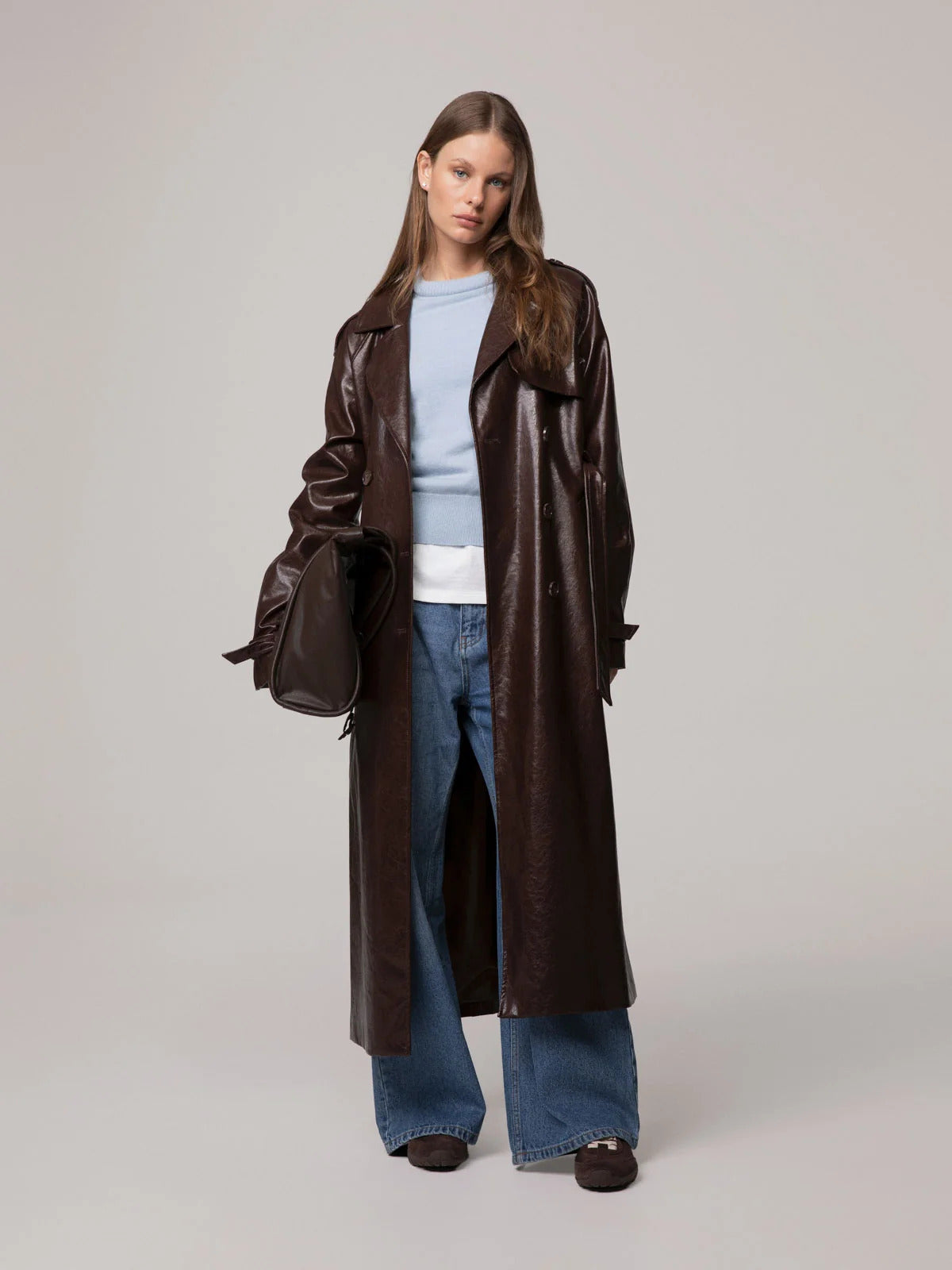 TRENCH DONNA LUNGO OVER IN ECOPELLE CAFFè HINNOMINATE HMABW02980 CAFFE HINNOMINATE