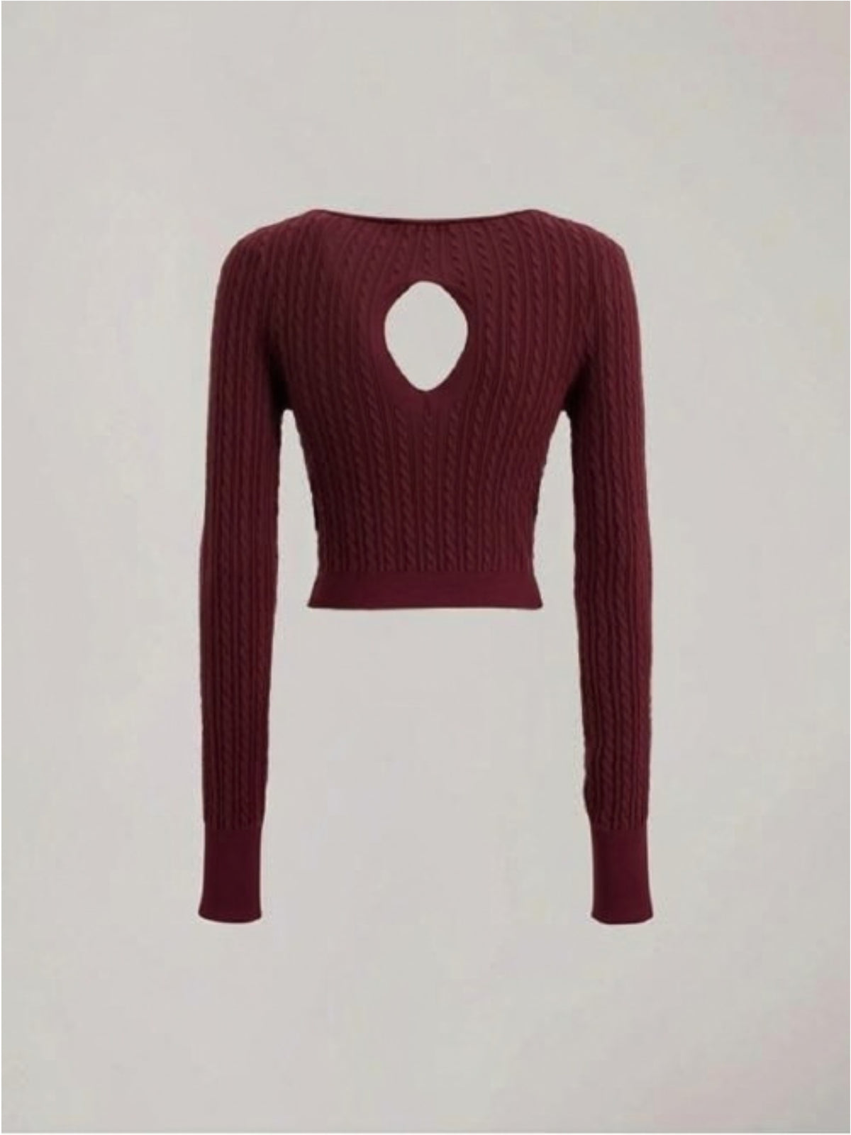 MAGLIA DONNA CROPPED CON APERTURA SUL RETRO BORDEAUX HINNOMINATE HMABW03003 BORDEAUX HINNOMINATE