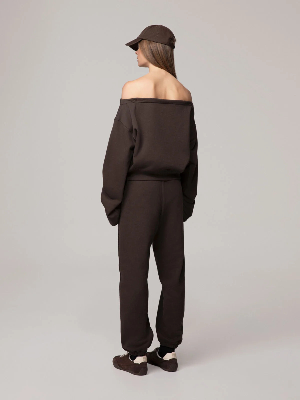PANTALONE DONNA BASIC CON CUCITURE A ROVESCIO CAFFè HINNOMINATE HMABW03110 CAFFE HINNOMINATE