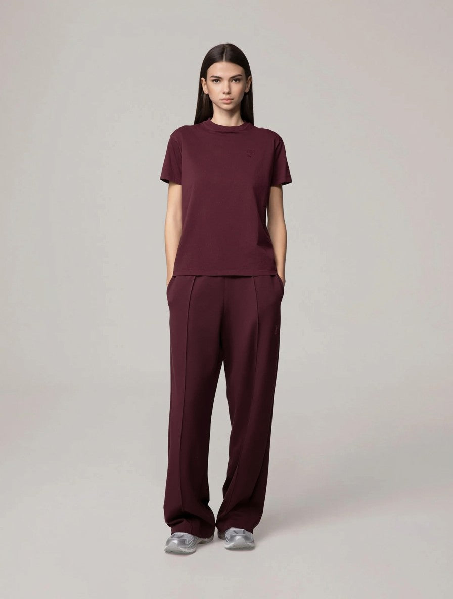 PANTALONE DONNA IN VISCOSA CON ELASTICO IN VITA BORDEAUX HINNOMINATE HMABW03131 BORDEAUX HINNOMINATE