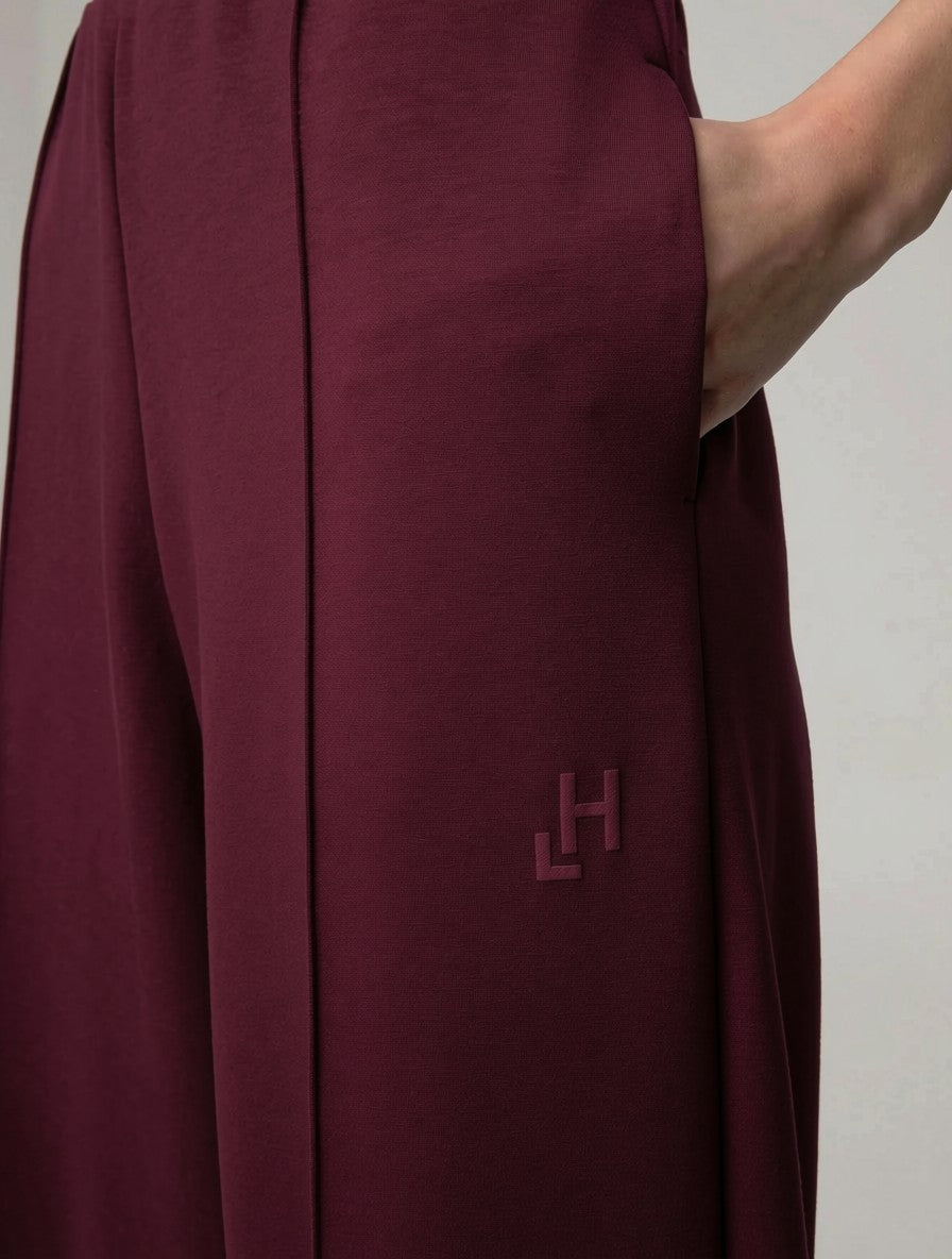 PANTALONE DONNA IN VISCOSA CON ELASTICO IN VITA BORDEAUX HINNOMINATE HMABW03131 BORDEAUX HINNOMINATE