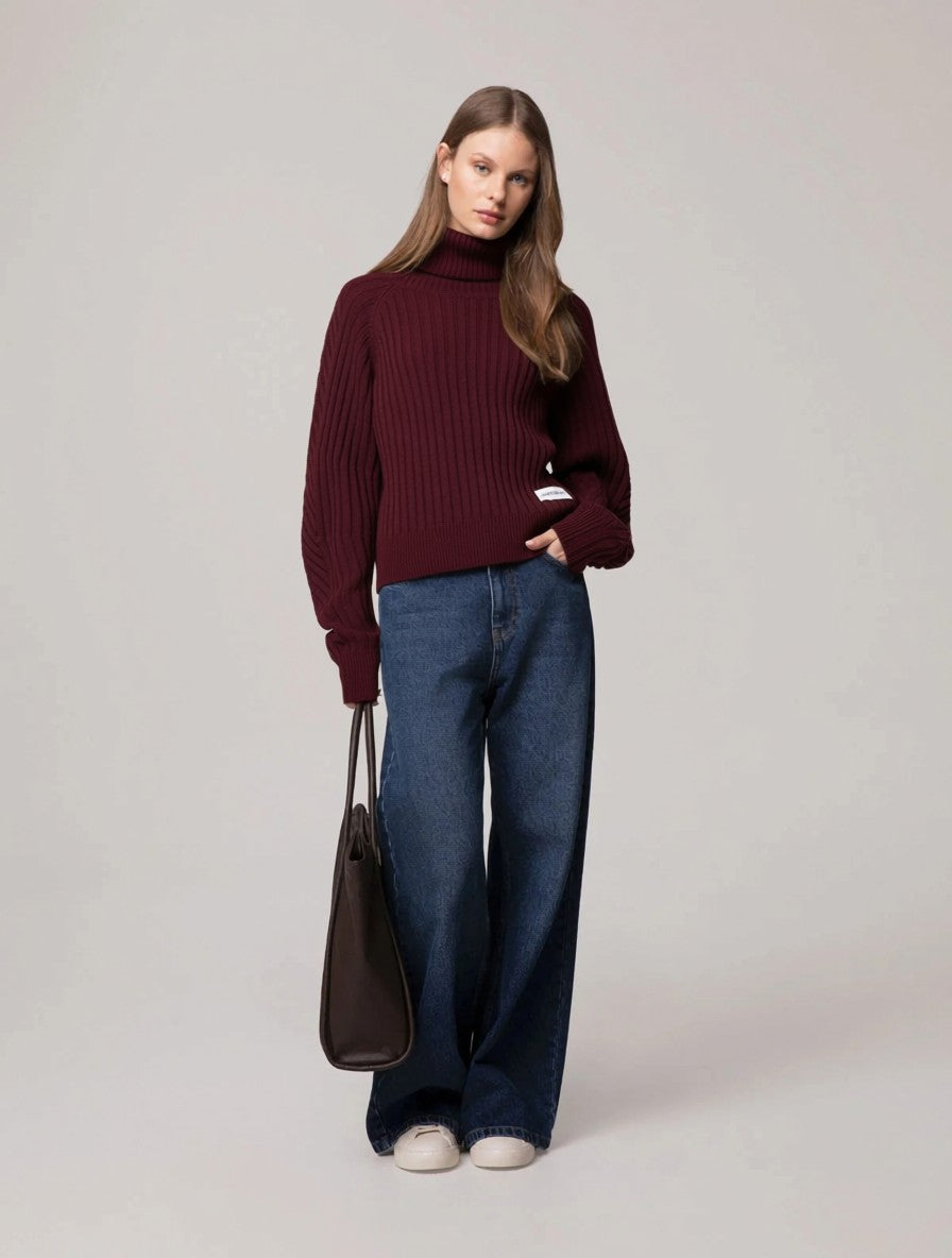 MAGLIA DONNA A COSTE DOLCEVITA BORDEAUX HINNOMINATE HMABW03187 BORDEAUX HINNOMINATE