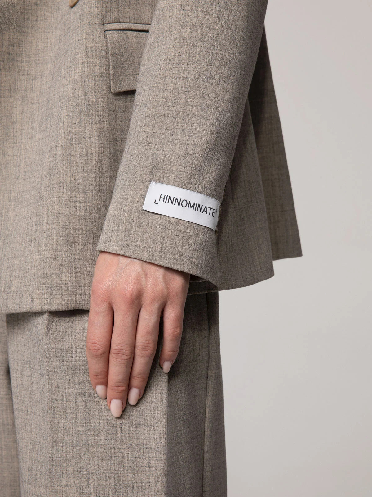 BLAZER DONNA DOPPIOPETTO IN POLIVISCOSA BEIGE HIONNOMINATE HMABW03206 BEIGE HINNOMINATE