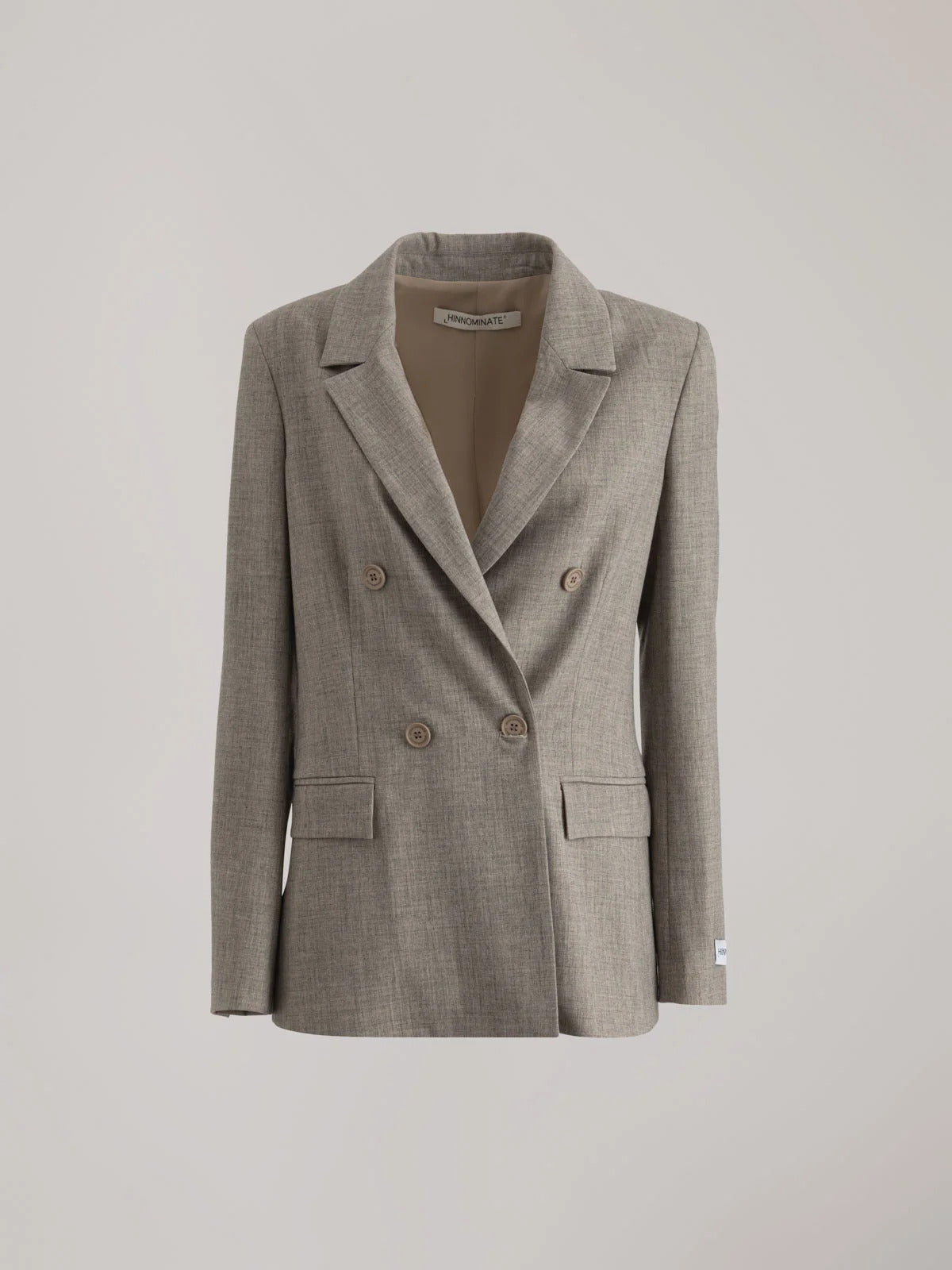 BLAZER DONNA DOPPIOPETTO IN POLIVISCOSA BEIGE HIONNOMINATE HMABW03206 BEIGE HINNOMINATE