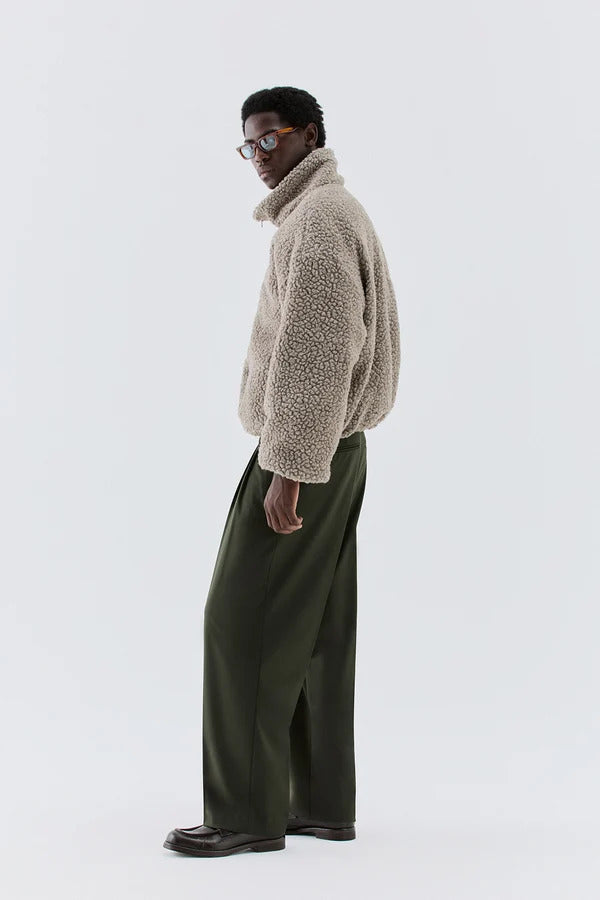 GIUBBINO uomo REVERSIBILE OVERSIZE IN MISTO LANA beige/moro i'm brian GIU3877 BEIGE I'M BRIAN