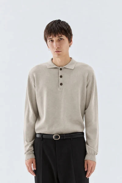 POLO UOMO REGULAR FIT MANICA LUNGA BEIGE I'M BRIAN MA3816 BEIGE I'M BRIAN