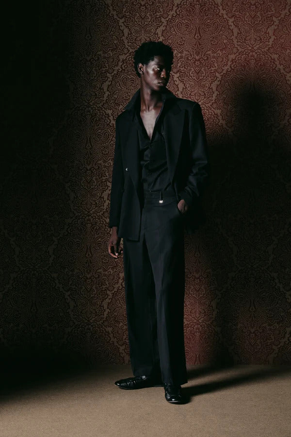 PANTALONE UOMO GAMBA DRITTA CROPPED NERO I'M BRIAN PA3890 NERO I'M BRIAN