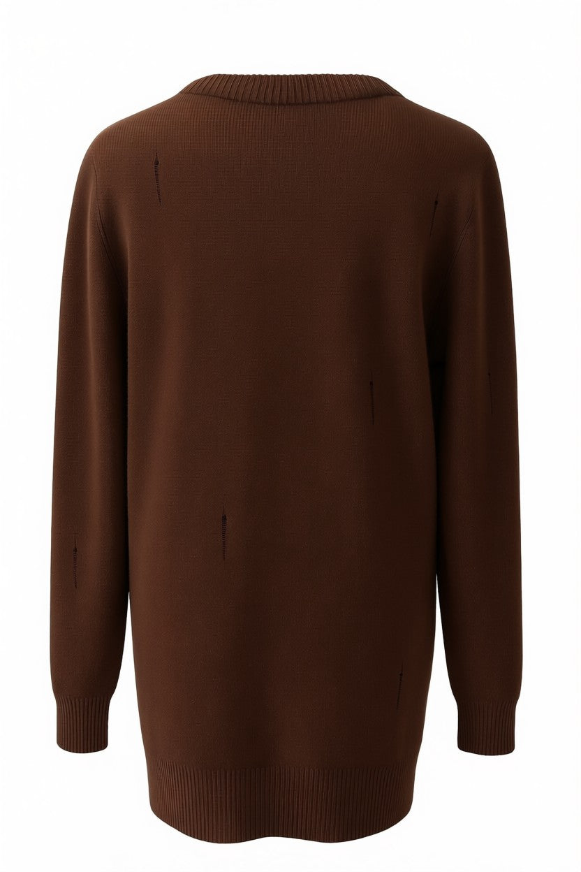 ABITO DONNA CORTO IN MAGLIA CON APPLICAZIONI MORO JIJIL JPI26AK075 MORO JIJIL