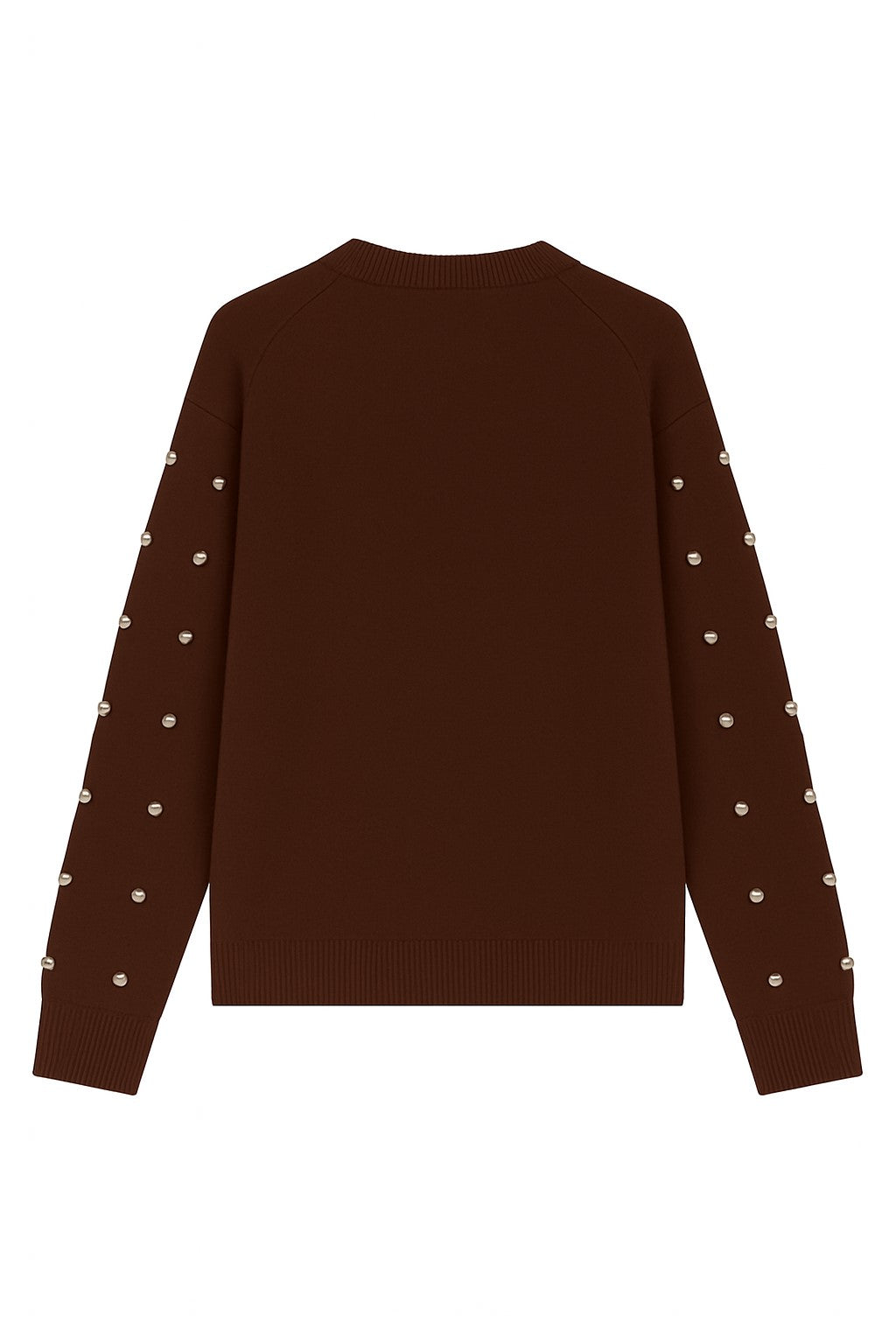 CARDIGAN DONNA SCOLLO A V PROFONDO CON APPLICAZIONI JIJIL JPI26MK032 MORO JIJIL