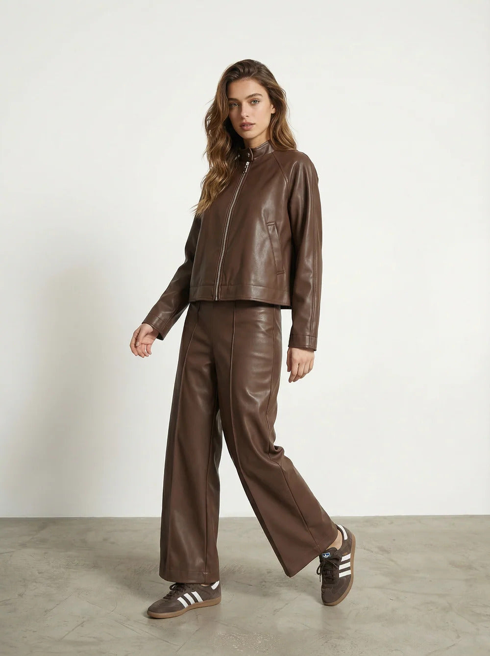 pantalone DONNA ECOPELLE CROPPED MORO JIJIL JPI26PA125 MORO JIJIL
