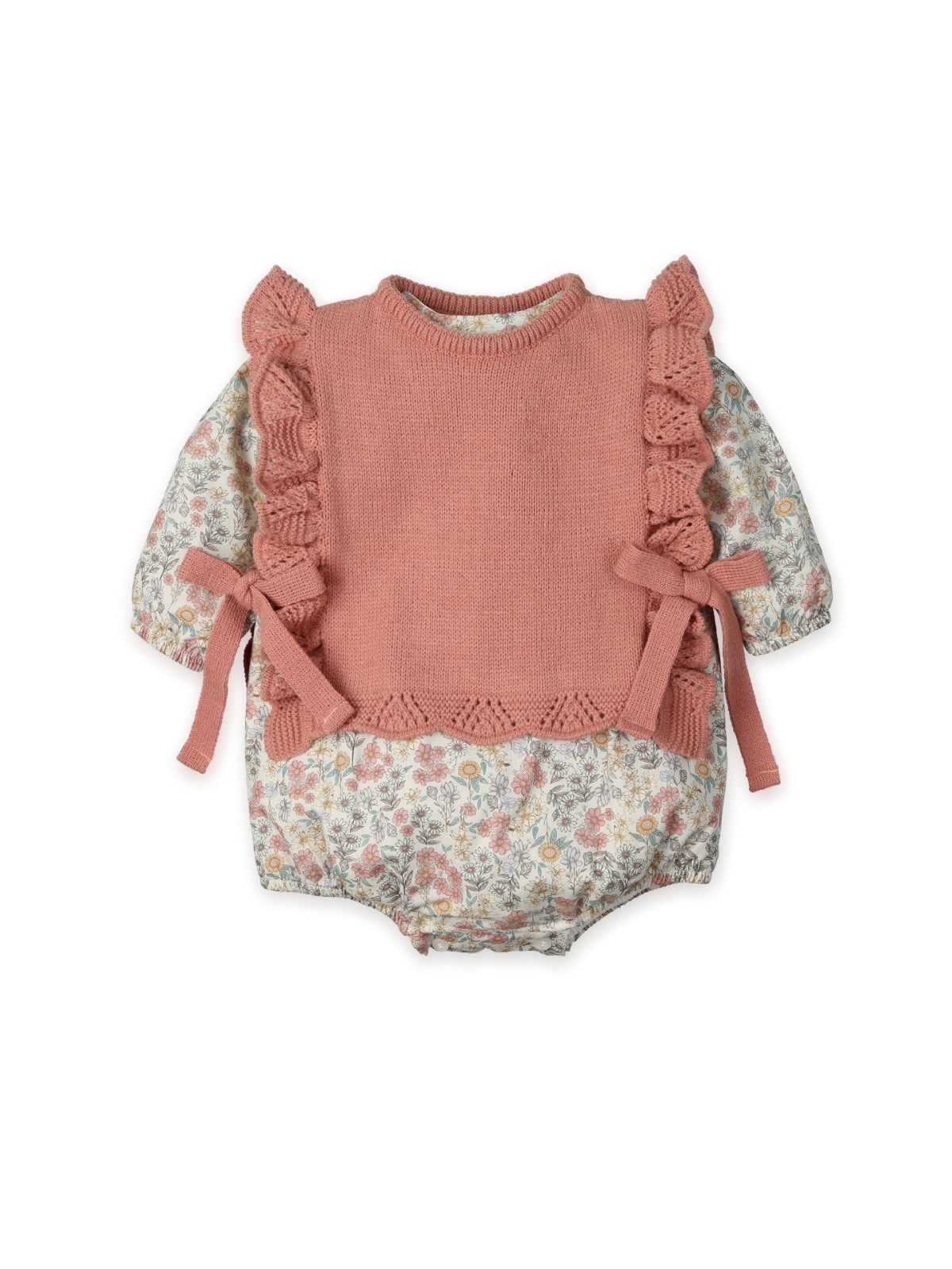 gilet in maglia lavorato con rouches 0345X DAKOTA MAC ILUSION KIDS