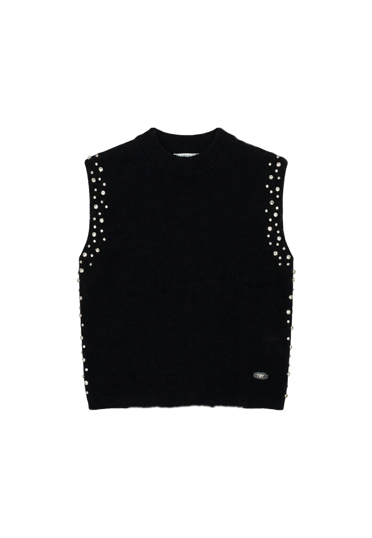smanicatO RAGAZZA IN MAGLIA CON STRASS NERO TO BE TOO T2006M NERO TO BE TOO