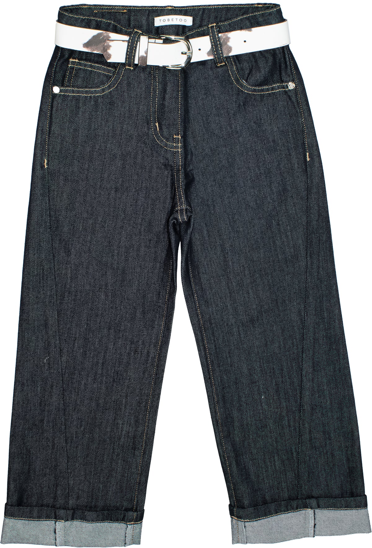 JEANS BAMBINA CON PIEGONE DENIM SCURO TO BE TOO TB2118P DENIM TO BE TOO