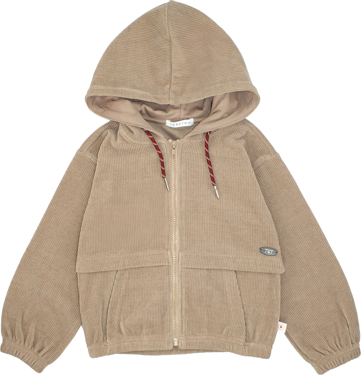 MAGLIA BAMBINA FUL ZIP IN VELLUTO TORTORA TO BE TOO TB2140W TORTORA TO BE TOO