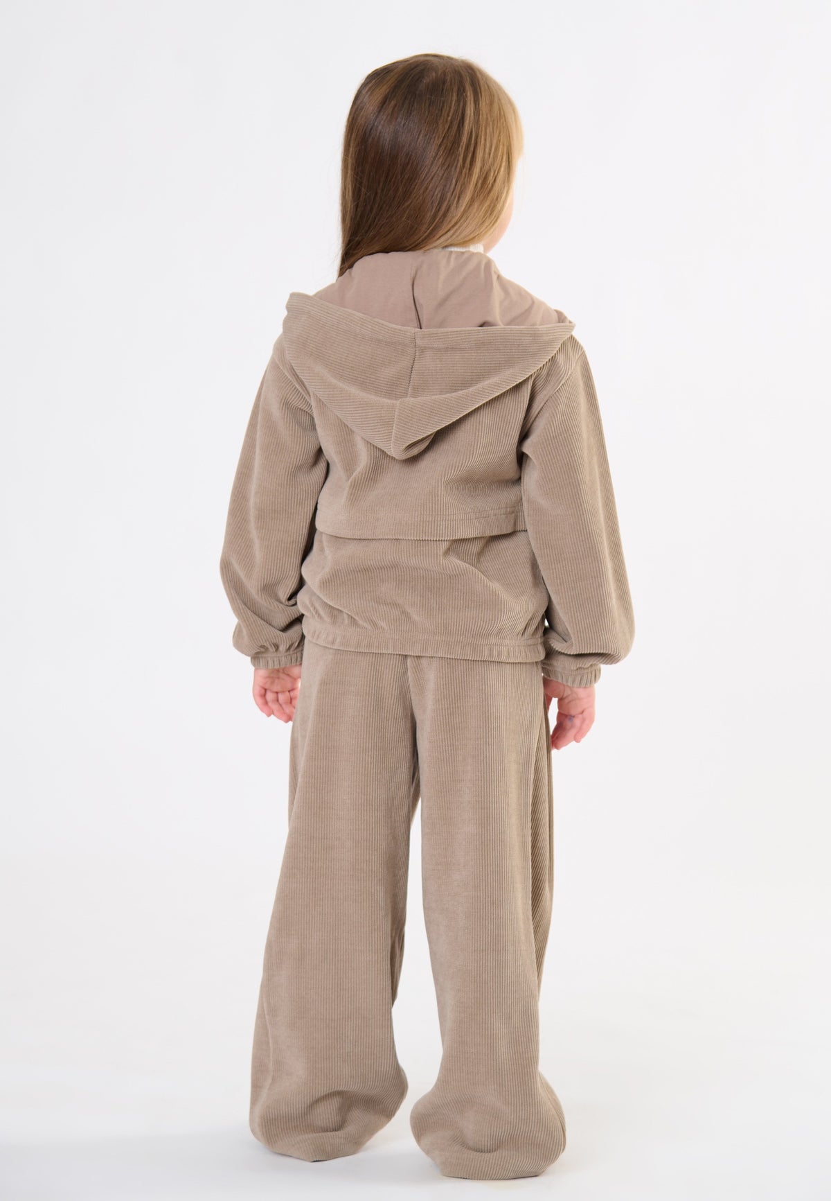 PANTALONE BAMBINA CON COULISSE IN VELLUTO TORTORA TO BE TOO TB2141P TORTORA TO BE TOO