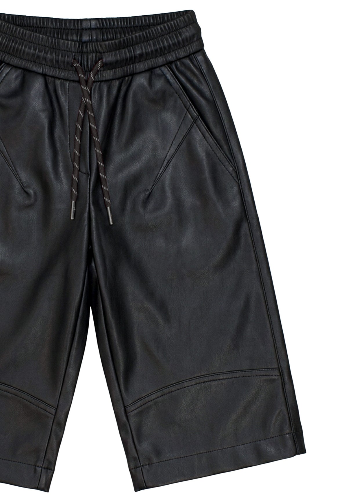 PANTALONE BAMBINA CROPPED IN ECOPELLE NERO TO BE TOO<BR/> TB2148P NERO TO BE TOO