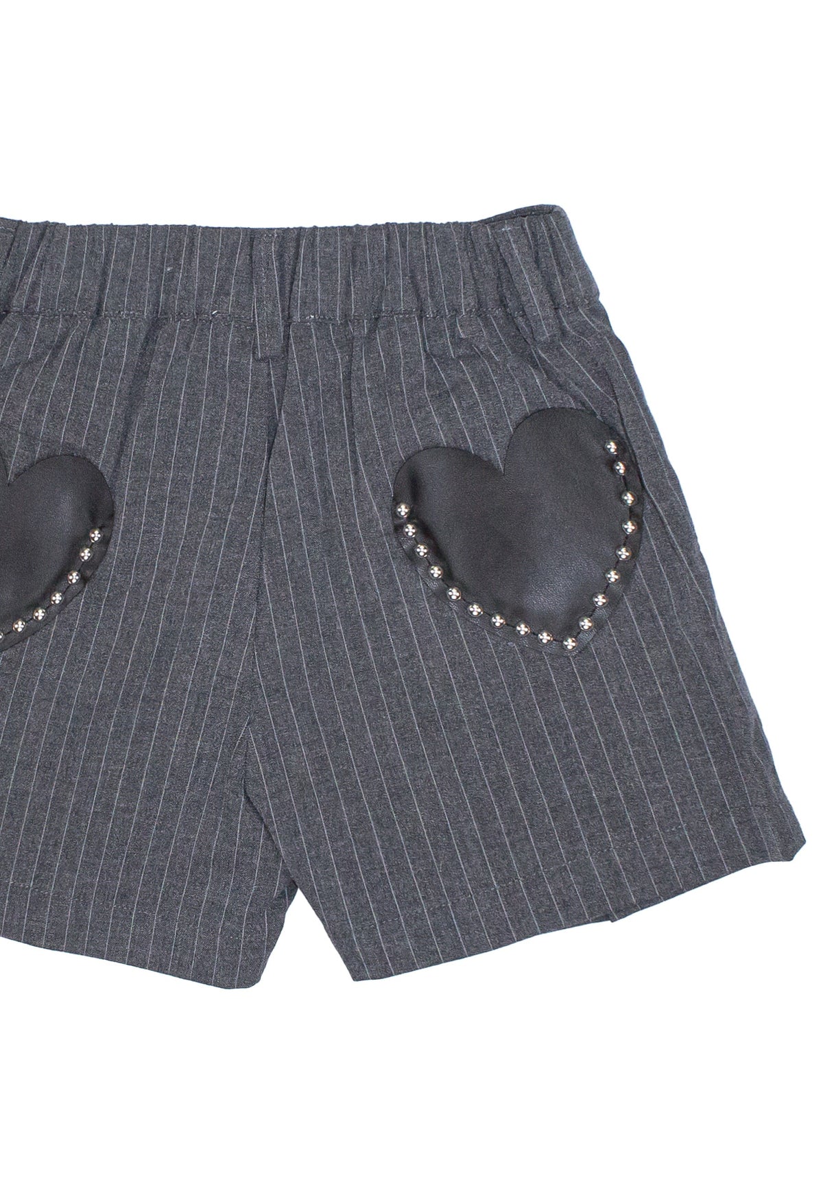 SHORTS BAMBINA GESSATO CON CUORI GRIGIO TO BE TOO<BR/> TB2162P GRIGIO TO BE TOO