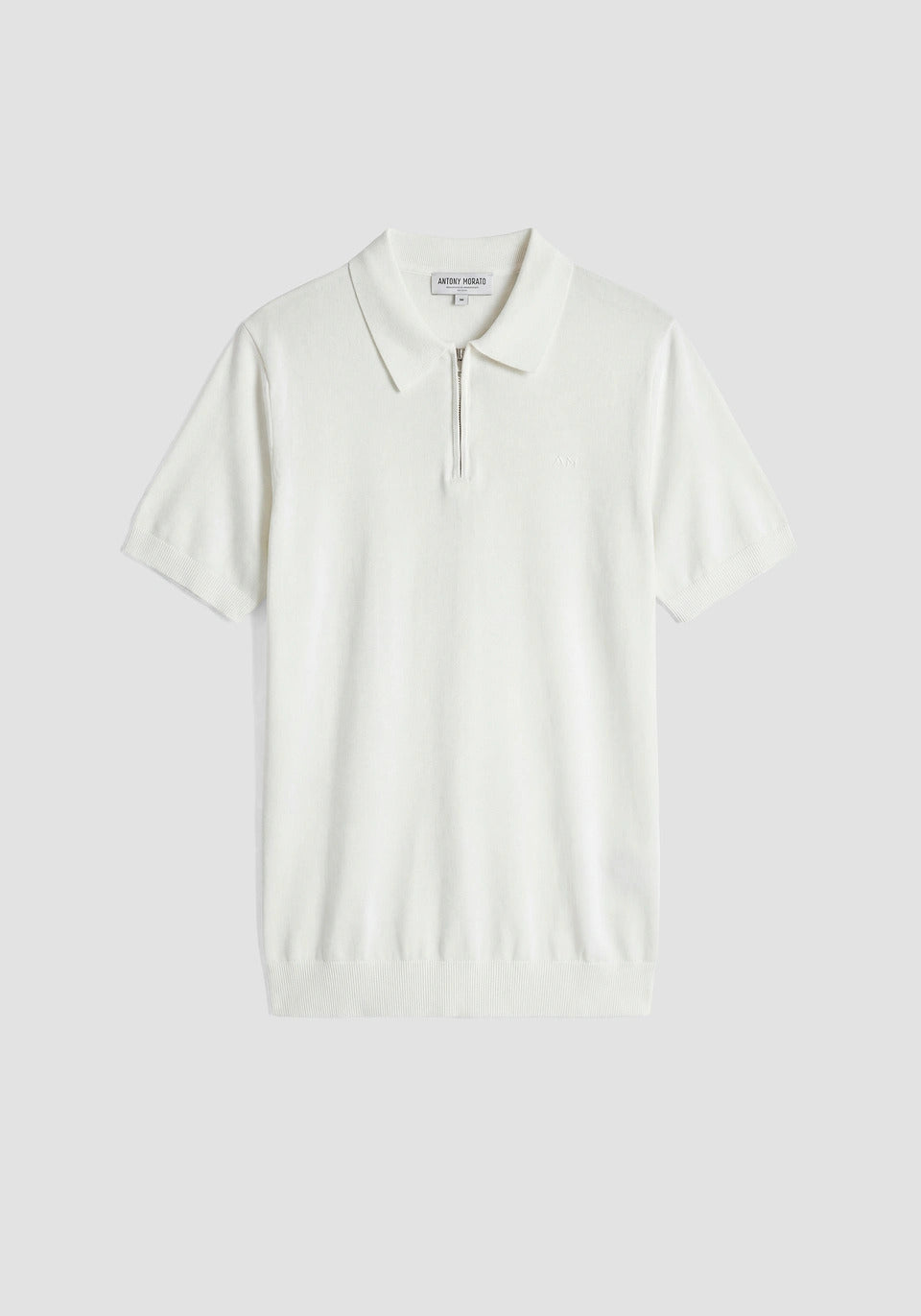 POLO UOMO MEZZA MANICA IN MAGLIA CON ZIP BIANCO ANTONY MORATO MMSW01596 YA200076 PANNA ANTONY MORATO