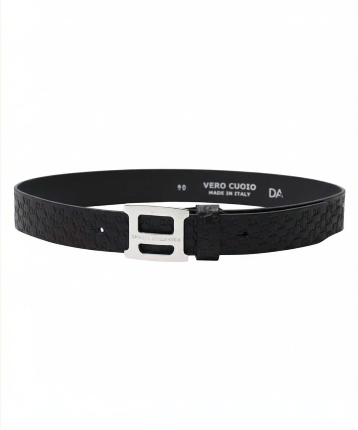 cintura bambino in pelle logata nero daniele alessandrini AB00549 NERO DANIELE ALESSANDRINI