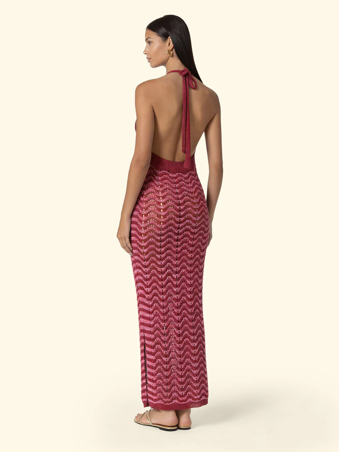 vestito donna lungo in crochet fucsia f**k FK26-SW0667FX FUCSIA F**K