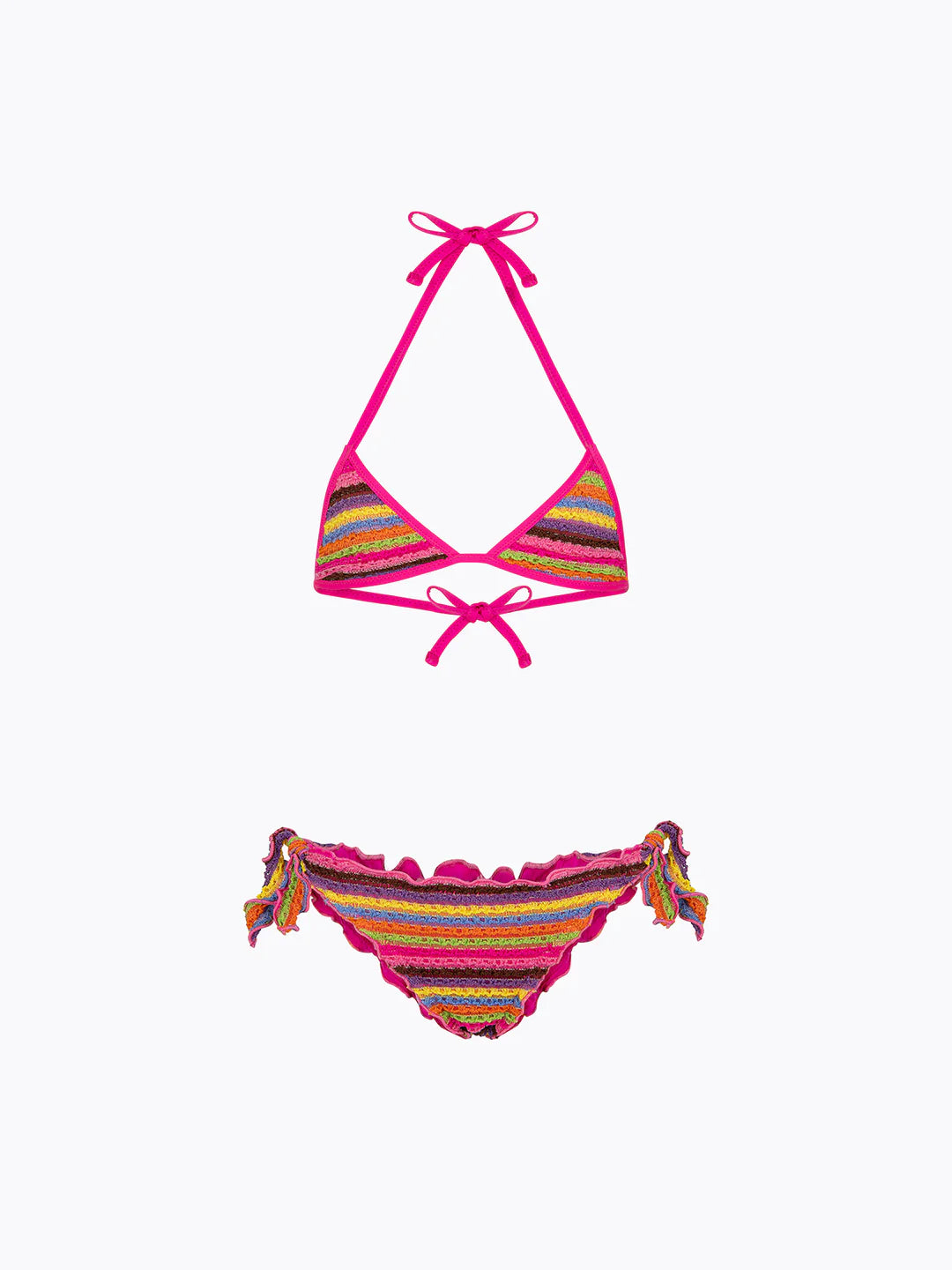bikini bambina triangolo e slip regolabile multicolore f**k FJ26-SG0600MC UNICA F**K KIDS