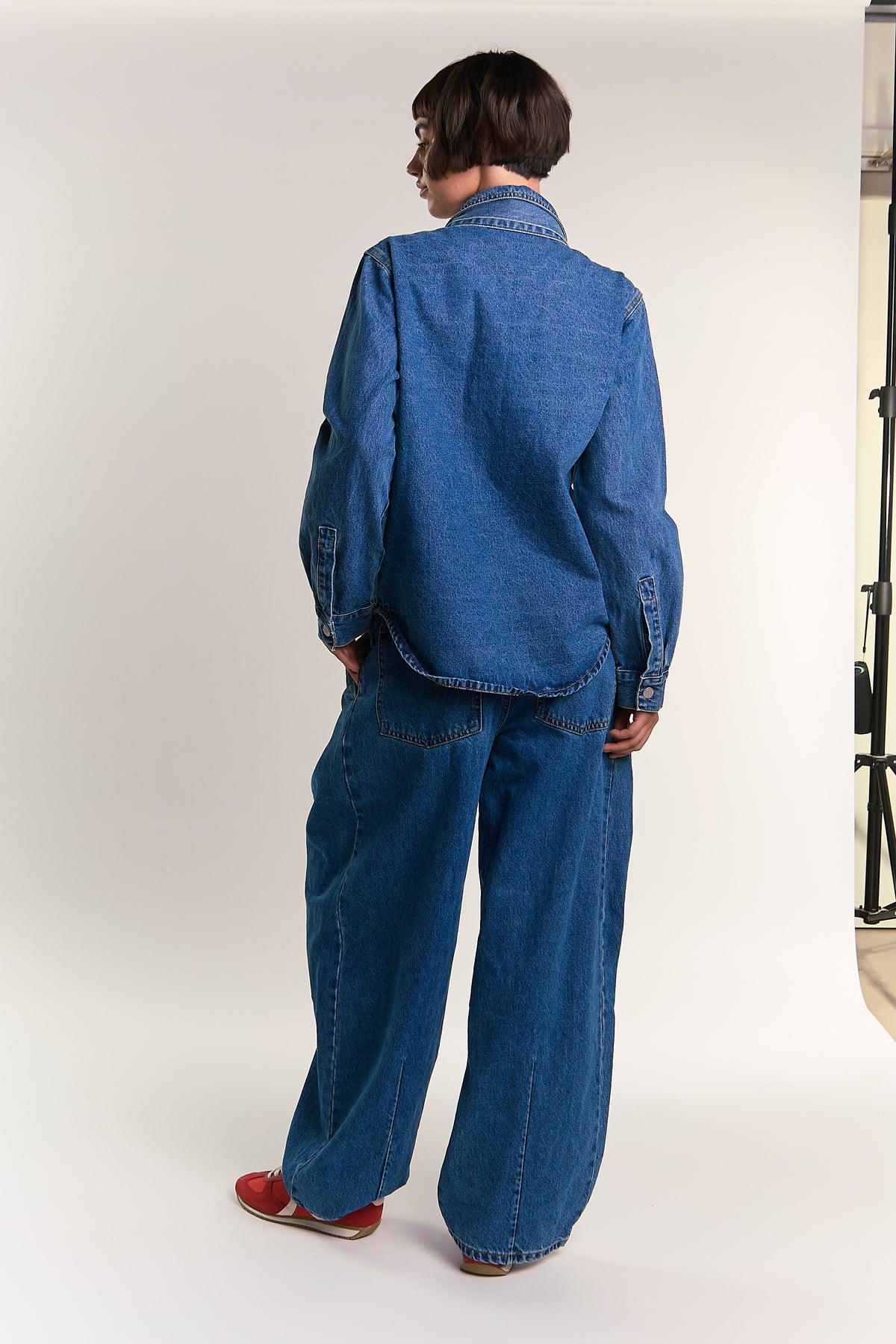 CAMICIA DONNA CON FIOCCO IN DENIM GLAMOROUS AN5538 BLU DENIM GLAMOROUS
