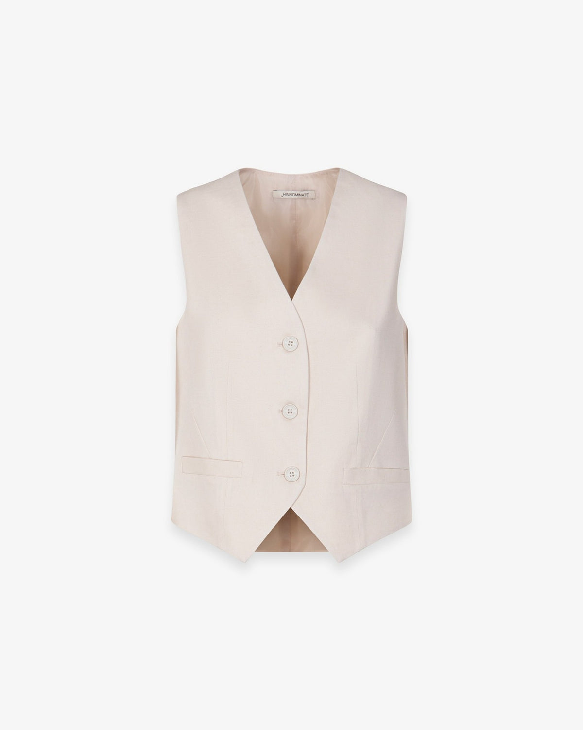 gilet donna in lino beige hinnominate HMABW02628 BEIGE HINNOMINATE