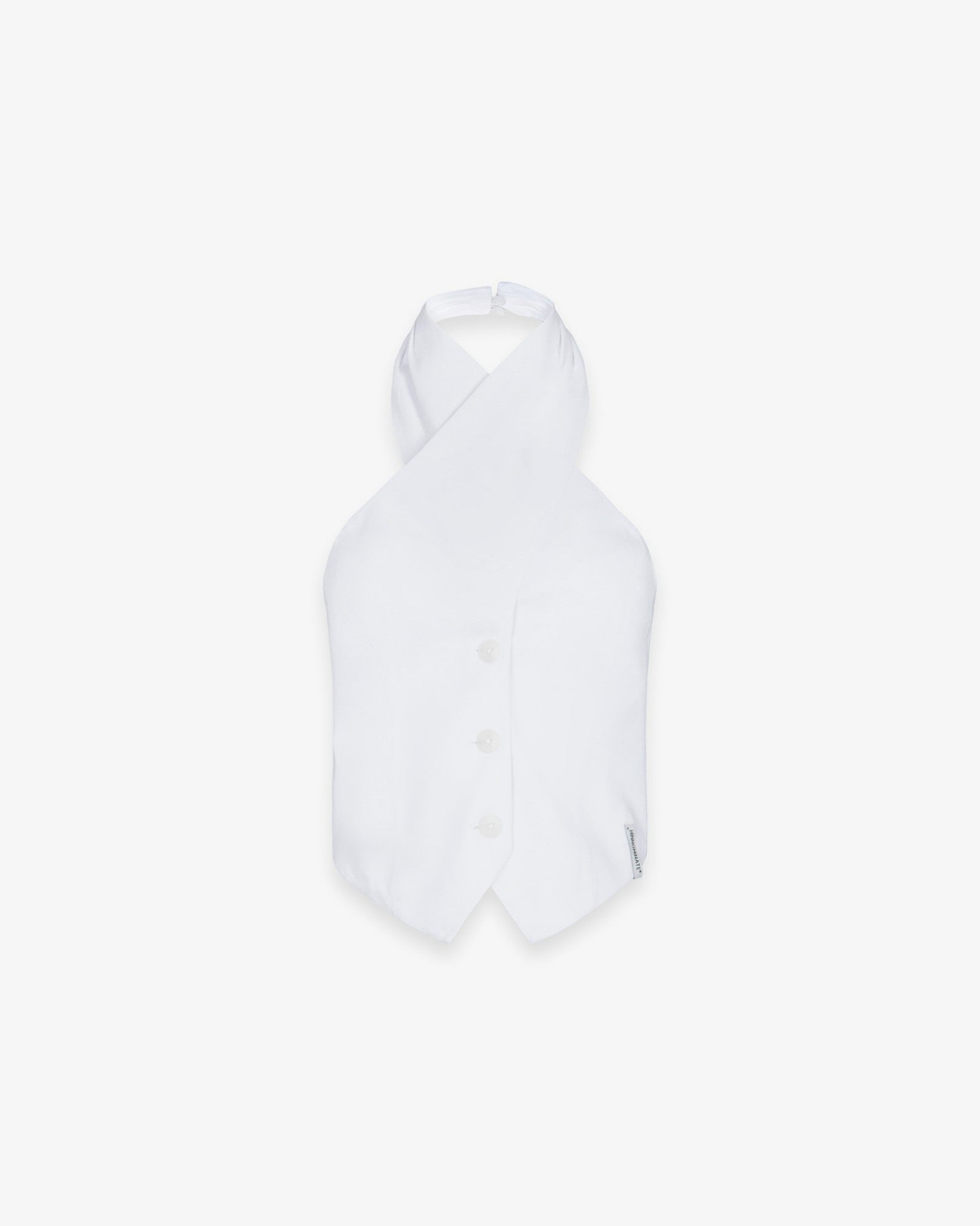 TOP DONNA IN LINO CON INCROCIO AL COLLO BIANCO HINNOMINATE HMABW02635 BIANCO HINNOMINATE