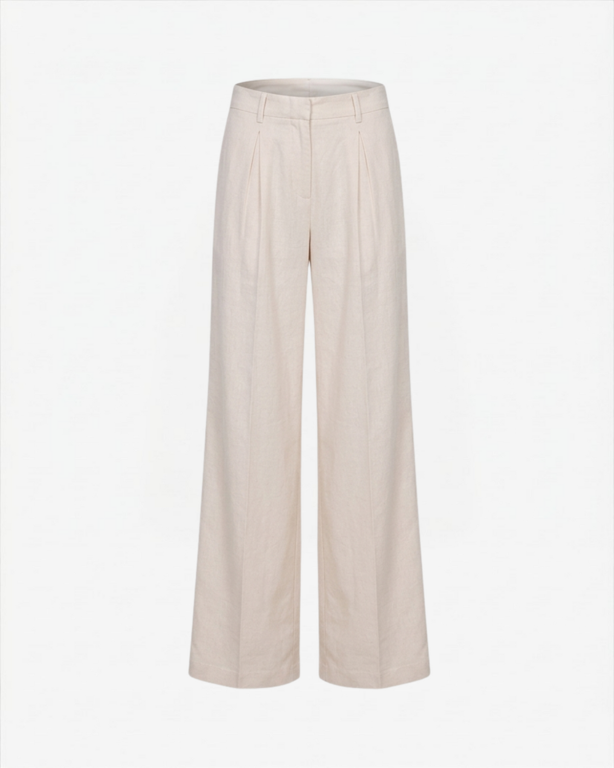 pantalone donna a palazzo con pences in lino beige hinnominate HMABW02640 BEIGE HINNOMINATE