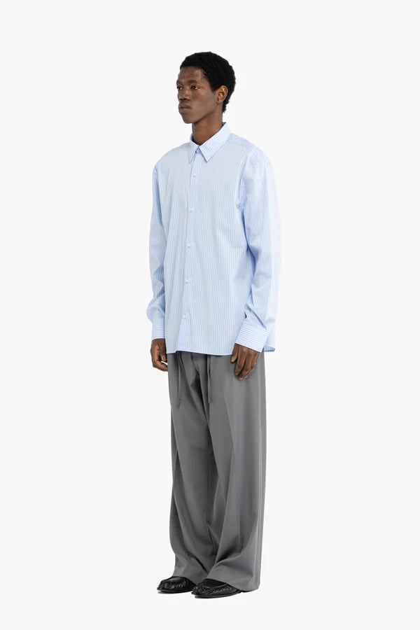 camicia uomo manica lunga oversize a righe azzurra I'm Brian CA3630 CELESTE I'M BRIAN