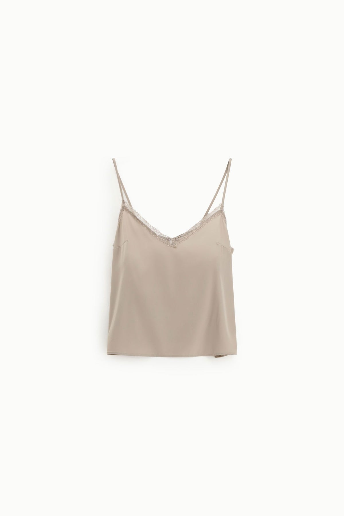 TOP DONNA A BRETELLINE REGOLABILI SATIN PLATINO IMPERIAL RFM4LDG PLATINO IMPERIAL