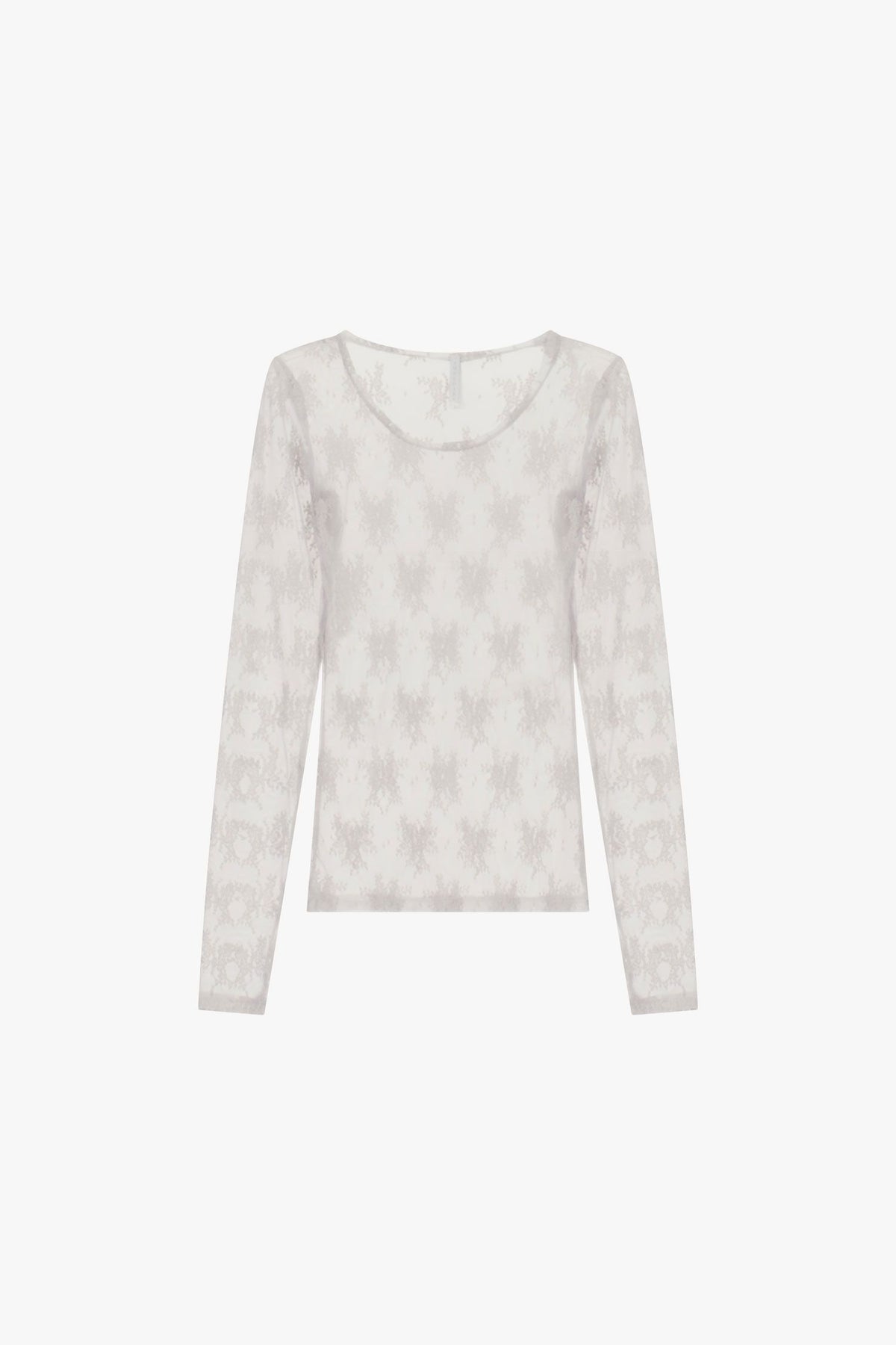 MAGLIA DONNA MANICA LUNGA TRASPARENTE IN PIZZO AVORIO IMPERIAL TW91LMX AVORIO IMPERIAL
