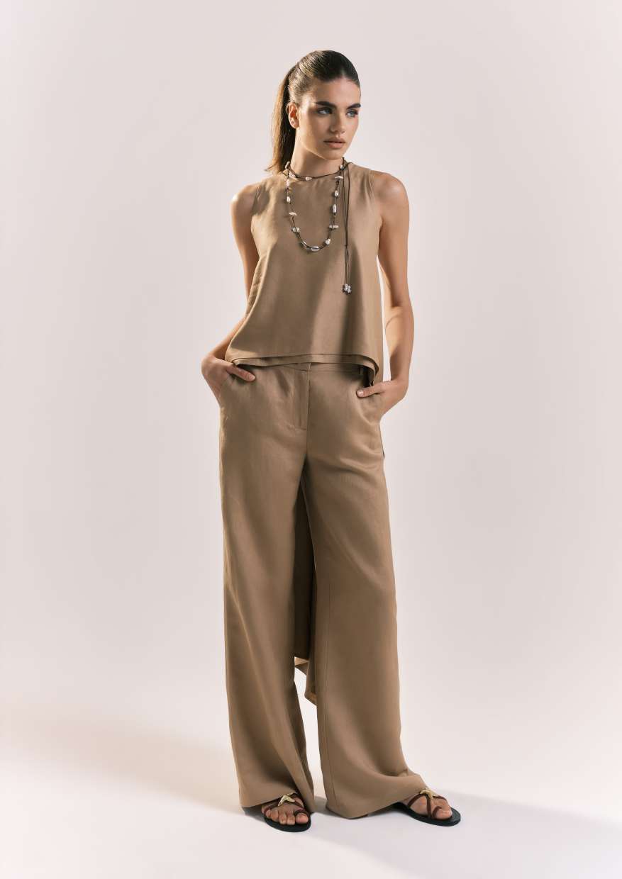 PANTALONE DONNA PALAZZO CAMMELLO SHIKI SK26013 TERRA SHIKI