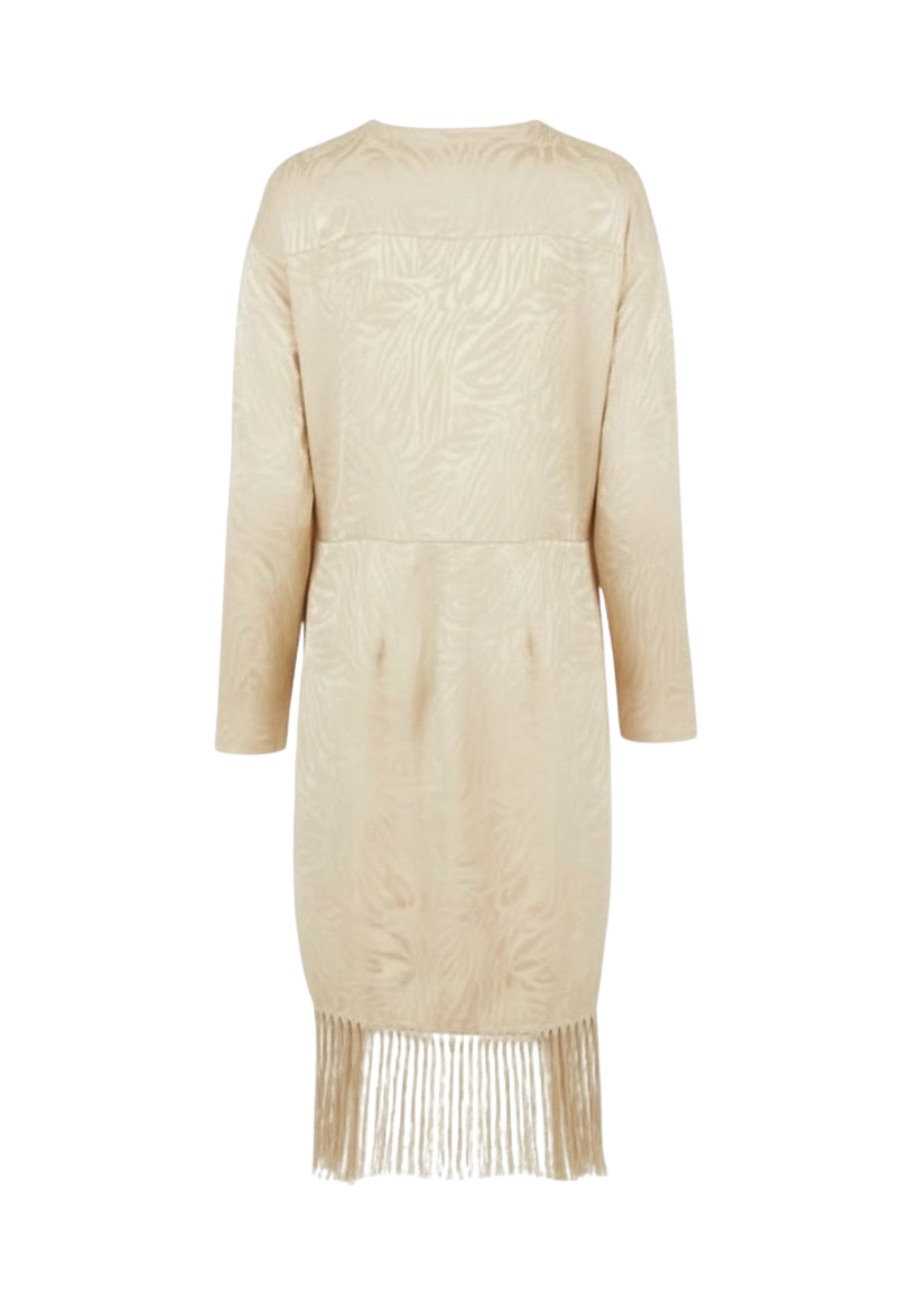 ABITO DONNA MIDI CON NODO E FRANGE PANNA SHIKI SK26089 PANNA SHIKI