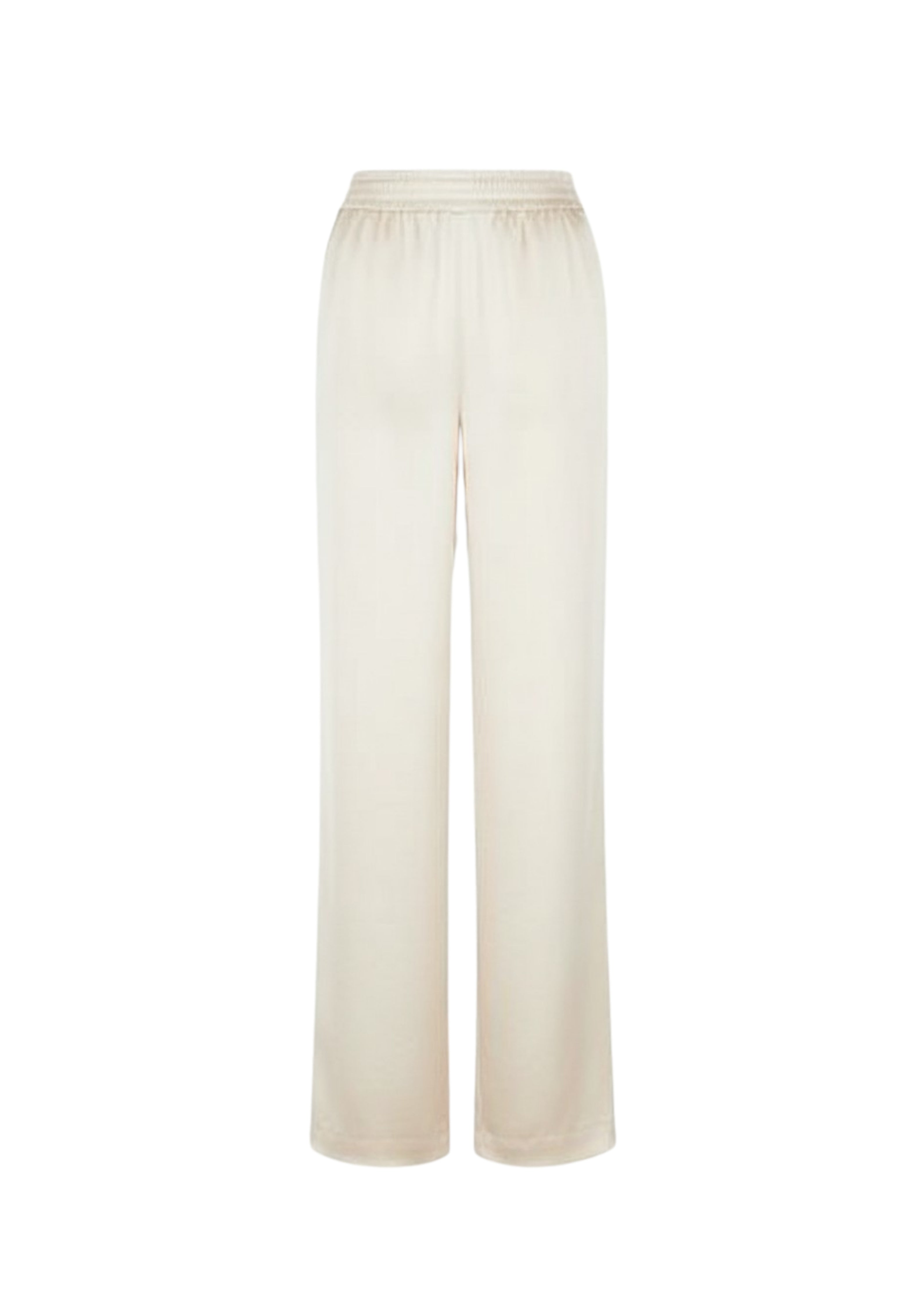 PANTALONE DONNA PALAZZO CON ELASTICO SATIN AVORIO SK26095 AVORIO SHIKI