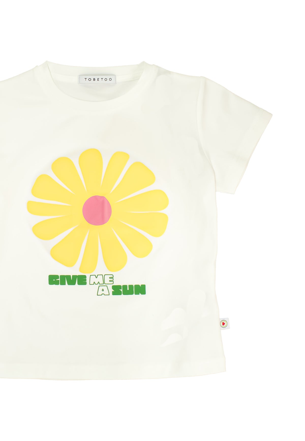 t-shirt BAMBINA CON MAXI STAMPA BIANCO TO BE TOO TB1573T LATTE TO BE TOO