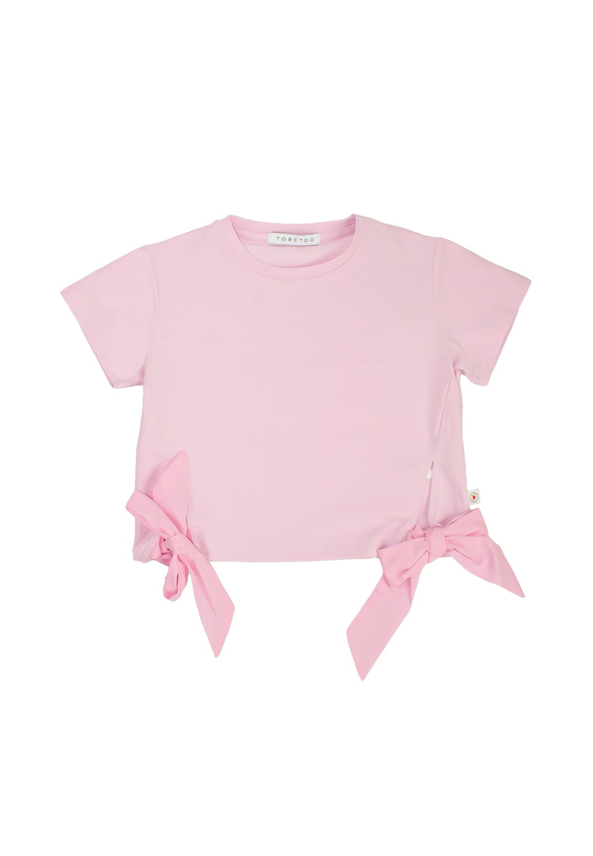 t-shirt BAMBINA CON FIOCCHI ROSA TO BE TOO TB1595T ROSA TO BE TOO